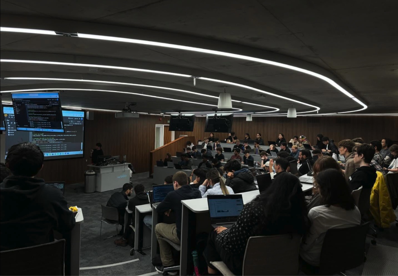 Teams building in the lecture hall